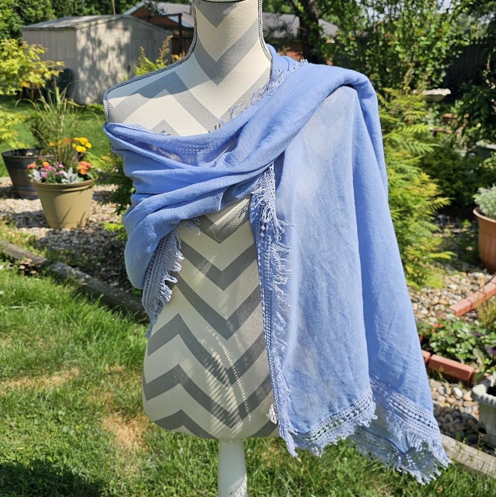 Melrose and Market Romantic Sky Blue Scarf